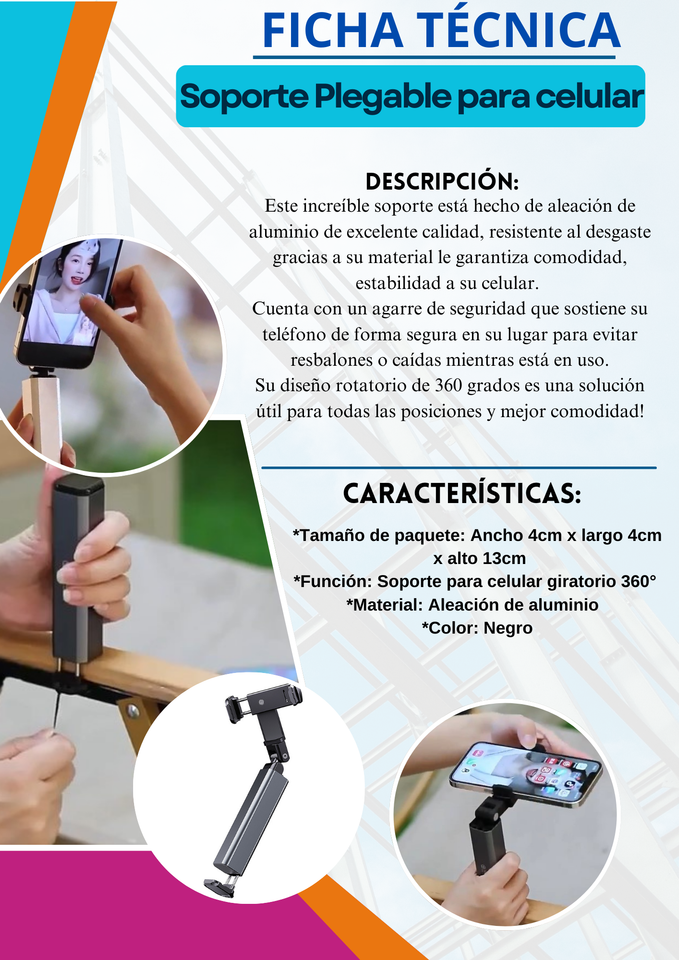 SOPORTE PLEGABLE PARA CELULAR